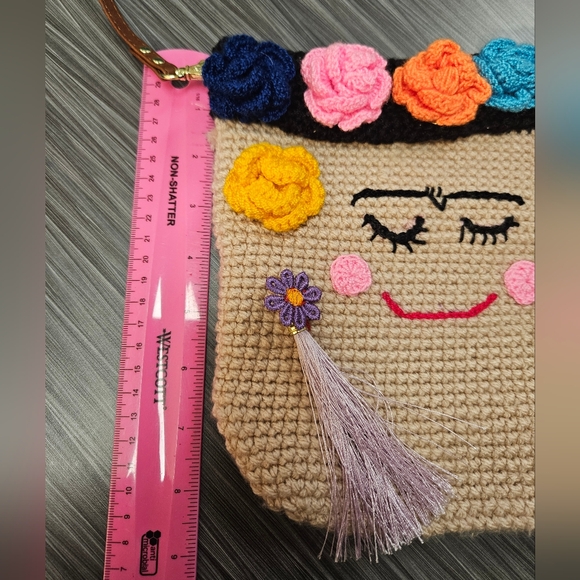 Frida Kahlo Handcrafted Floral Crochet Bag Set - Picture 9 of 16